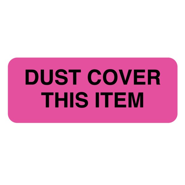 Dust Cover This Item 7/8" x 2-1/4" Flr Pink w/Black